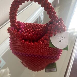 Kate Spade x Target  Red & Pink beaded purse